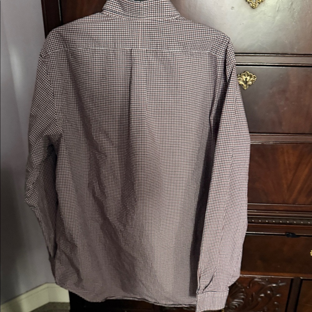 Ralph Lauren Blue Label Burgundy Checkered Shirt XL - Picture 2 of 7